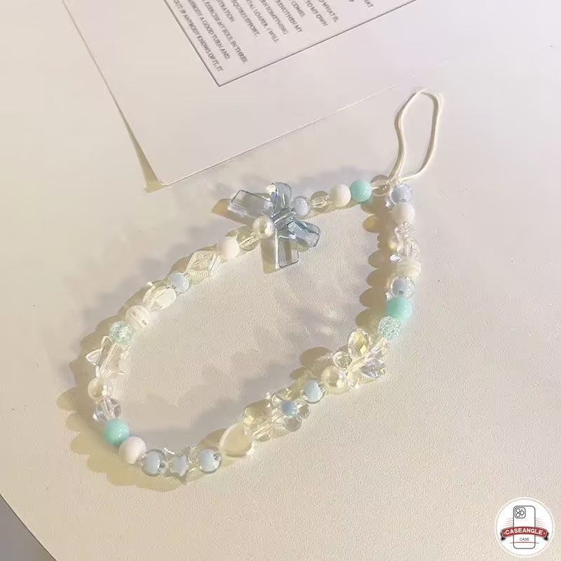 Dây Đeo Điện Thoại Đính Hạt Nhiều Màu Sắc Dễ Thương Phong Cách Hàn Quốc