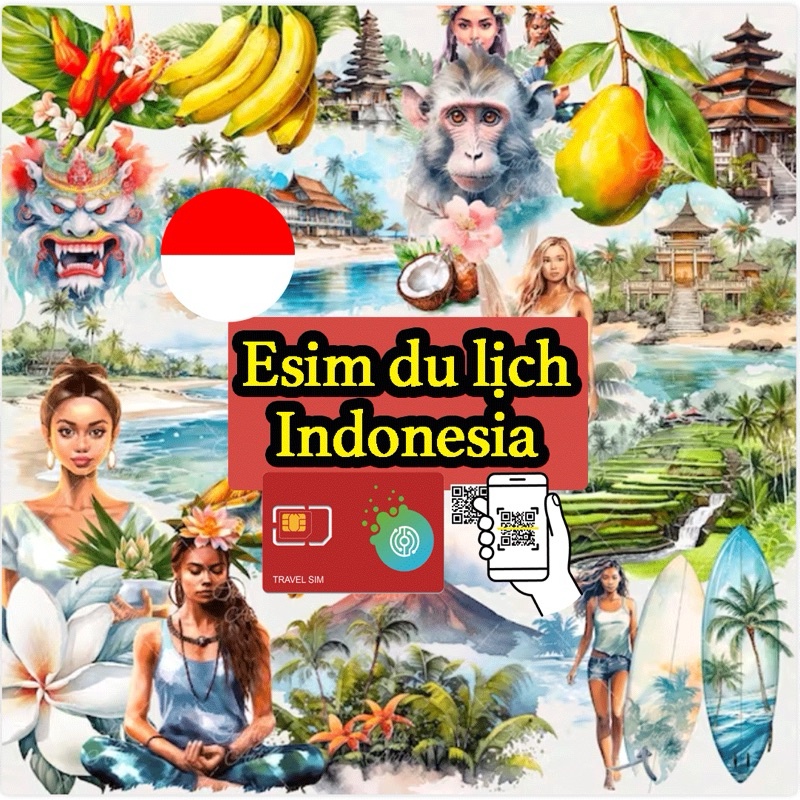 -𝐌𝐨𝐨𝐌𝐨𝐨- Sim du lịch Indonesia. Chỉ bán esim du lịch Indonesia. Đa dạng gói cước