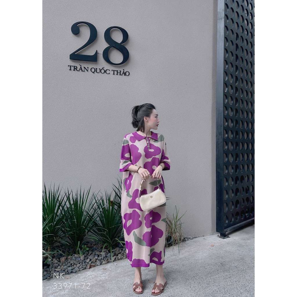 Váy mon.te hoa tím l.ouis 3 màu