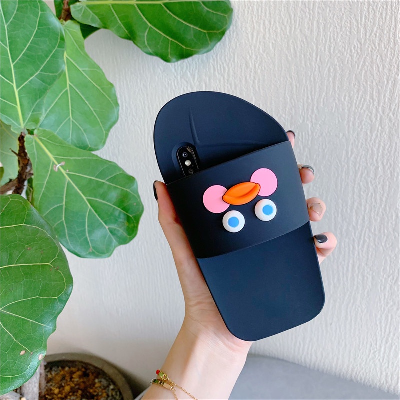 Hoạt Hình Ốp Điện Thoại Silicon Mềm Hình Đôi Dép 3d Dễ Thương Cho iphone 14 13 12 mini 11 pro xs max 6 7 8 plus xr se