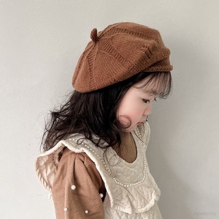 Mũ len beanie giữ ấm màu trơn dễ thương cho bé 1-4 tuổi