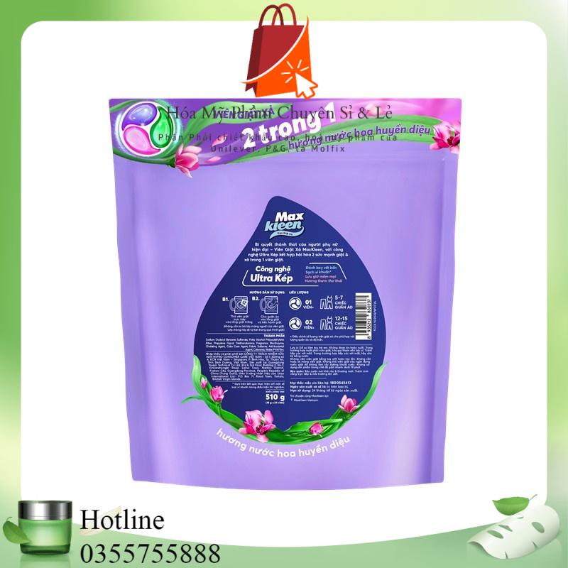 MaxKleen Viên Giặt Xả 2 Trong 1 Nhiều Hương .