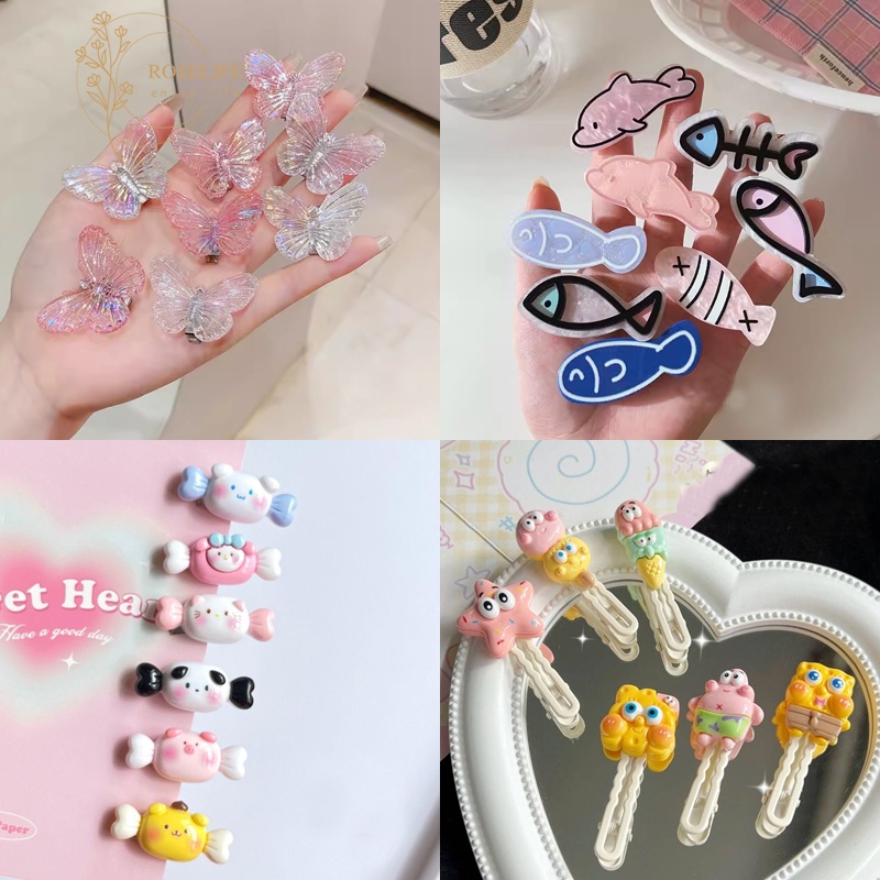 1 Kẹp Tóc Hình Hoạt Hình Phong Cách Hàn Quốc Dễ Thương Cho Nữ