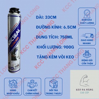 Keo bọt nở Foam magicseal, Siêu nở, Chống thấm, Cách nhiệt, Cách âm, Siêu nhẹ, Siêu đa năng, Dễ sử dụng