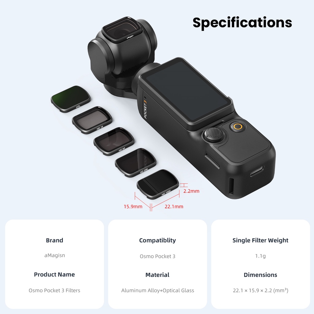Kính Lọc nd Chuyên Dụng Cho dji osmo Pocket 3