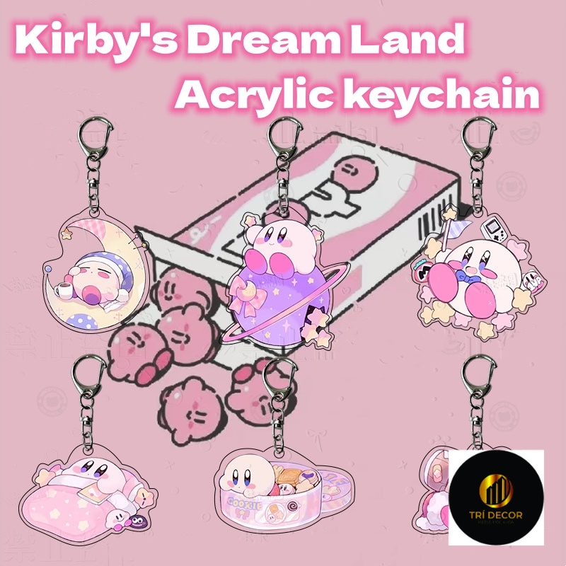 Móc Khóa Nhựa acrylic Hình Kirby 'S dream Dễ Thương