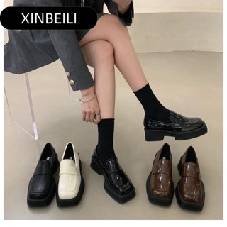 Giày lười XINBEIL FBL23903CH 39Z230930 da mềm đế thấp mũi vuông thoải mái xinh xắn thanh lịch cho nữ