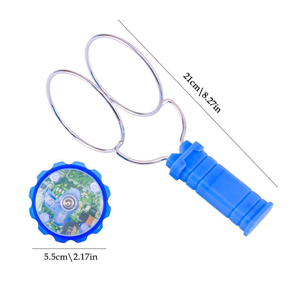 Magic Flying Gyro Colorful Lights Magnetic rotating Glow Gyro Toys Magnet Bayblade Spinning Top  Color Random