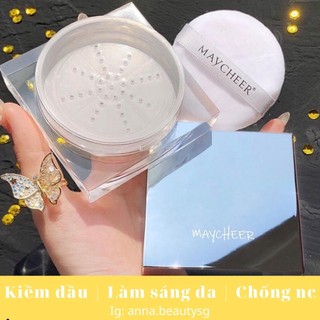 Phấn phủ kiềm dầu dạng bột - kim tuyến maycheer | gấu thỏ house