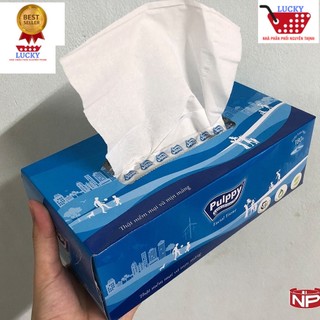 Khăn giấy lụa Pulppy 2 lớp hộp 180 tờ CAO CẤP