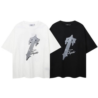 Thời Trang Áo Thun cotton Cổ Tròn Ngắn Tay In Hình trapstar platinum