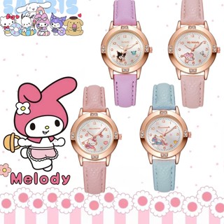Sanrio Đồng Hồ Thạch Anh Hình melody hello kitty cinnamoroll Màu Vàng Hồng Kim Cương Mới Nhất Làm Quà Tặng Cho Trẻ Em