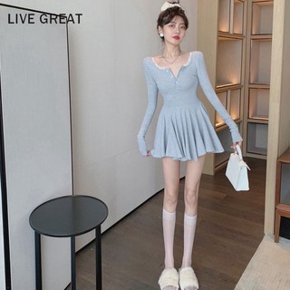 Đầm ôm Tay Dài Dáng Chữ a Thời Trang Quyến Rũ