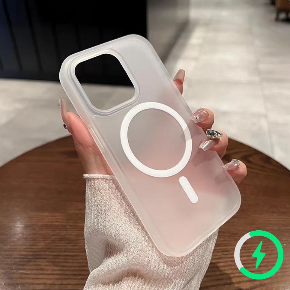 Ốp Điện Thoại Cứng + Nút Kim Loại Từ Tính Chống Dấu Vân Tay Chất Lượng Cao Cho iPhone 11 12 15 Pro Max