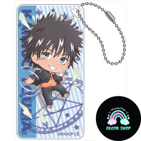 Móc khóa Toaru Majutsu no Index III Touma Kamijo Kaori Kanzaki Mikoto Misaka Phụ kiện trang trí túi 