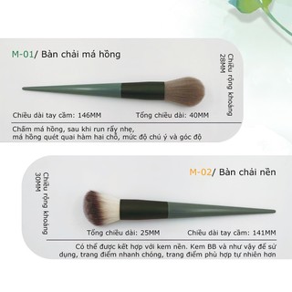Cọ trang điểm, bộ cọ trang điểm 13 cây, bộ cọ trang điểm chuyên nghiệp, cọ đánh phấn nền-muebl
