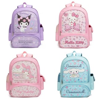 Balo cho bé đi học mầm non tiểu học Kuromi Kitty Cinnamoroll Melody 34x30x13