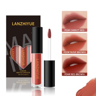 Set 3 Son Môi LANZHIYUE Lâu Trôi Không Dính Cốc