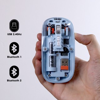 Chuột Bluetooth Không Dây TEKKIN M233 Thiết Kế Trong Suốt Độc Lạ Xịn Xò