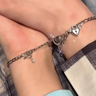 Vòng Tay Nam Châm Hình Trái Tim Dễ Thương Lãng Mạn Cho Cặp Đôi