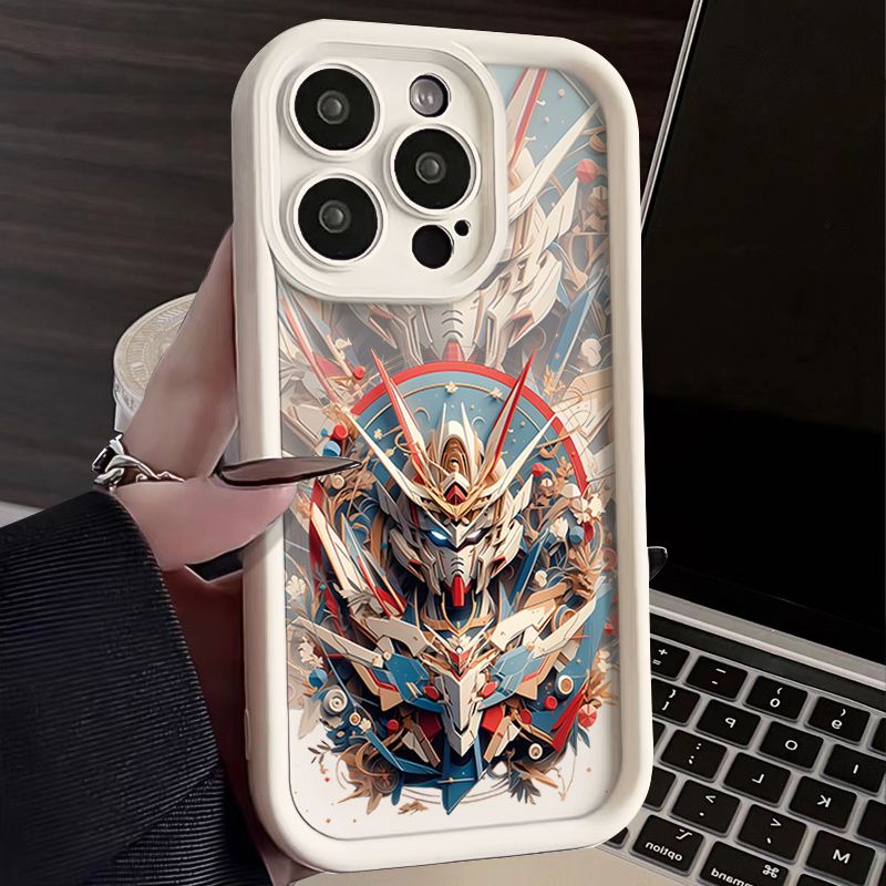 Ốp Điện Thoại Chống Rơi Họa Tiết Gundam Cho iPhone7 7plus 8 8plus xs xr 11 12 13 14 15 Pro Plus Promax