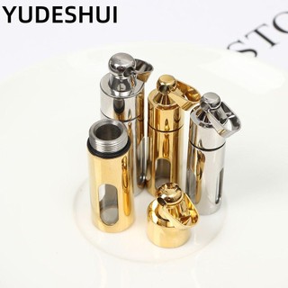 YUDESHUI Mặt vòng cổ bằng thép không gỉ hình ống thủy tinh đựng nước hoa nhiều màu thời trang cho nam và nữ