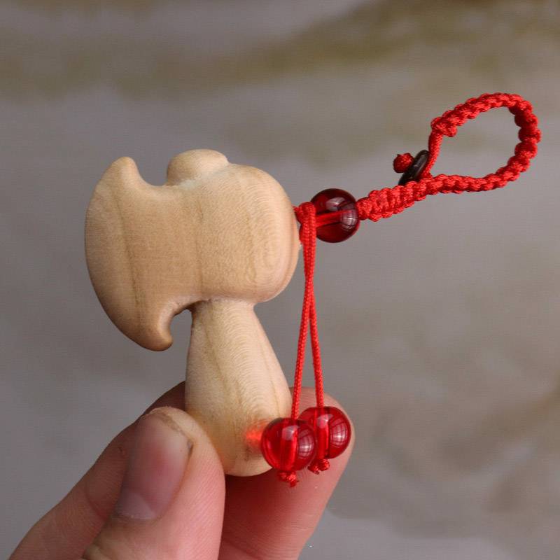 Nana Móc Khóa Hình Thanh Kiếm Gỗ Đào mini Dễ Thương
