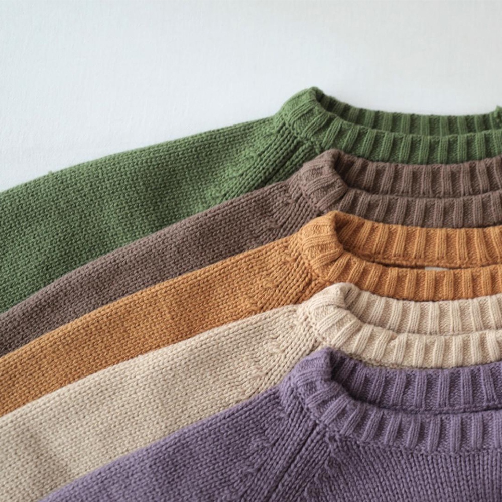 BEAR LEADER Áo sweater Cổ Tròn Dáng Rộng Thiết Kế Mới Thời Trang Mùa Thu Đông Dành Cho Bé