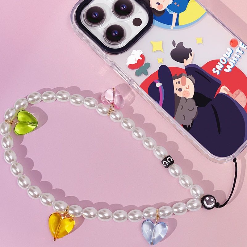 Móc Điện Thoại Dạng Chuỗi Hạt Bạc kpop Dễ Thương