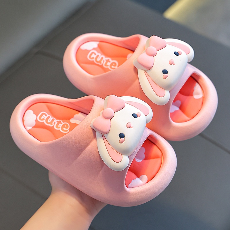 Dép đế mềm cho bé  chống trượt hoạt hình thỏ dễ thương cho bé gái