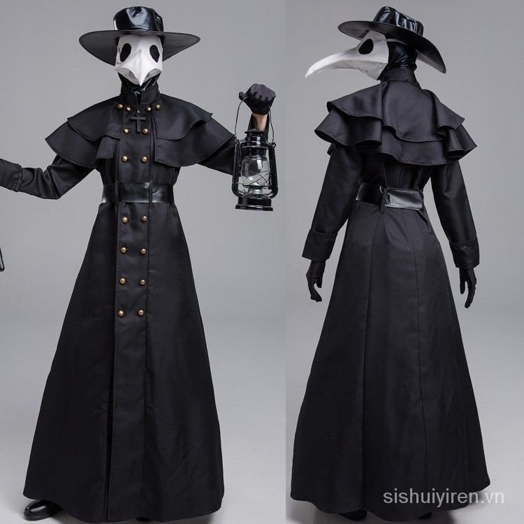 Trang phục Halloween hóa trang bác sĩ dịch hạch mỏ quạ