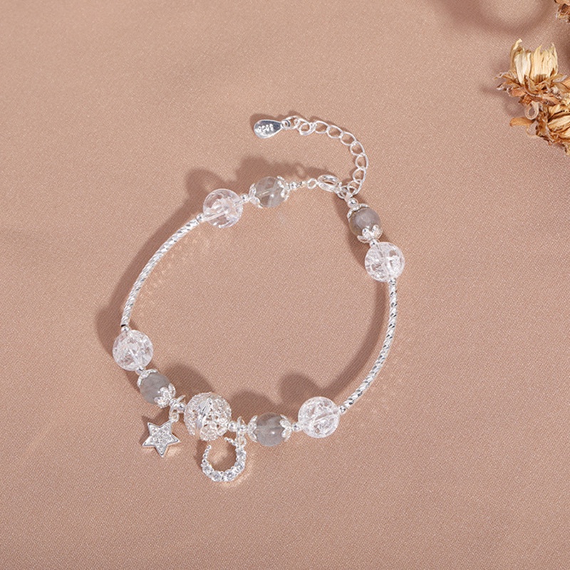 Vòng Tay Đính Đá Zircon Hình Ngôi Sao Mặt Trăng Thời Trang YR