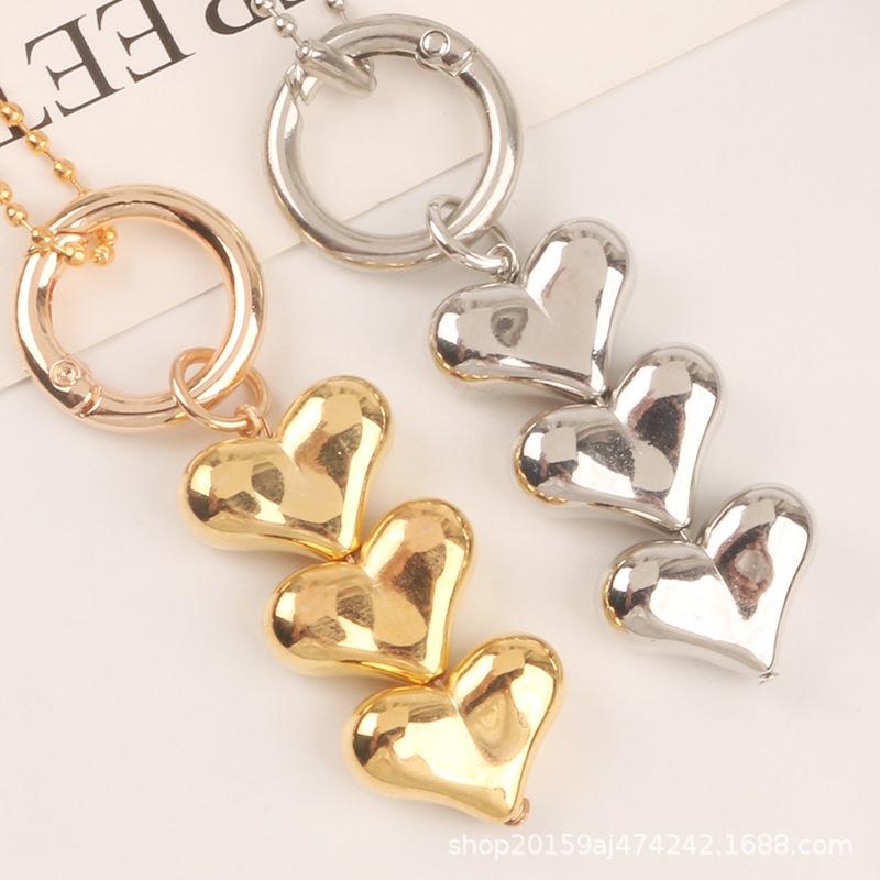 Phụ Kiện Móc Khóa Xe Hơi Đính Hạt Hình Trái Tim Phong Cách Mới