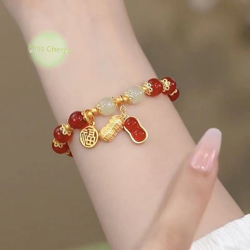 Vòng Tay Ngọc Bích Giả Thời Trang harajuku Cho Nữ