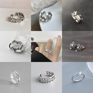 Nhẫn hợp kim thiết kế hình học độc đáo cho nữ