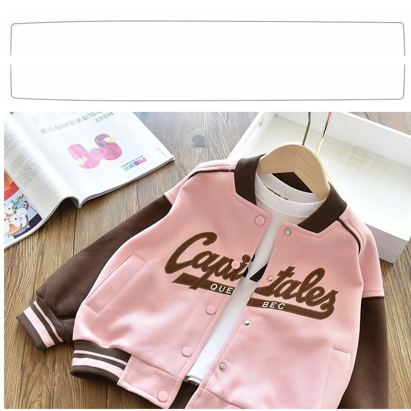Áo Khoác Bóng Chày Phong Cách Công Chúa Hợp Thời Trang Cho Bé Gái 4-15 Tuổi