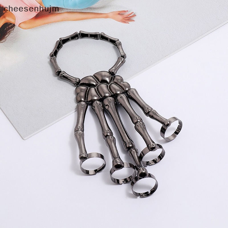 Cs Vòng Tay Hình Bộ Xương Bàn Tay Phong Cách gothic punk Có Thể Điều Chỉnh Được vn