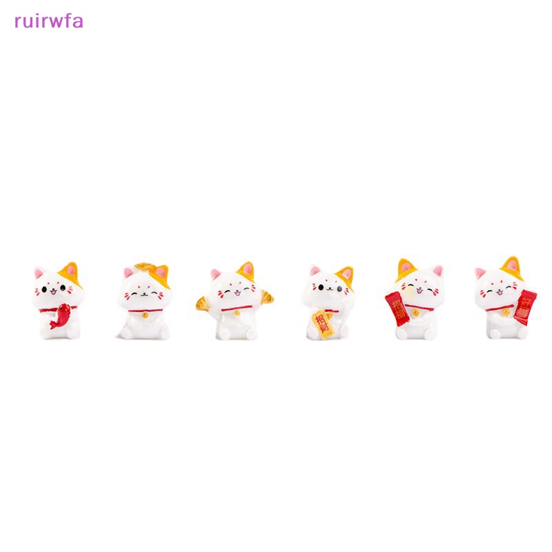 Ruirwfa Búp Bê Mèo May Mắn Nhỏ Để Bàn Trang Trí Sáng Tạo Làm Quà Tặng Cho Trẻ Em Mới