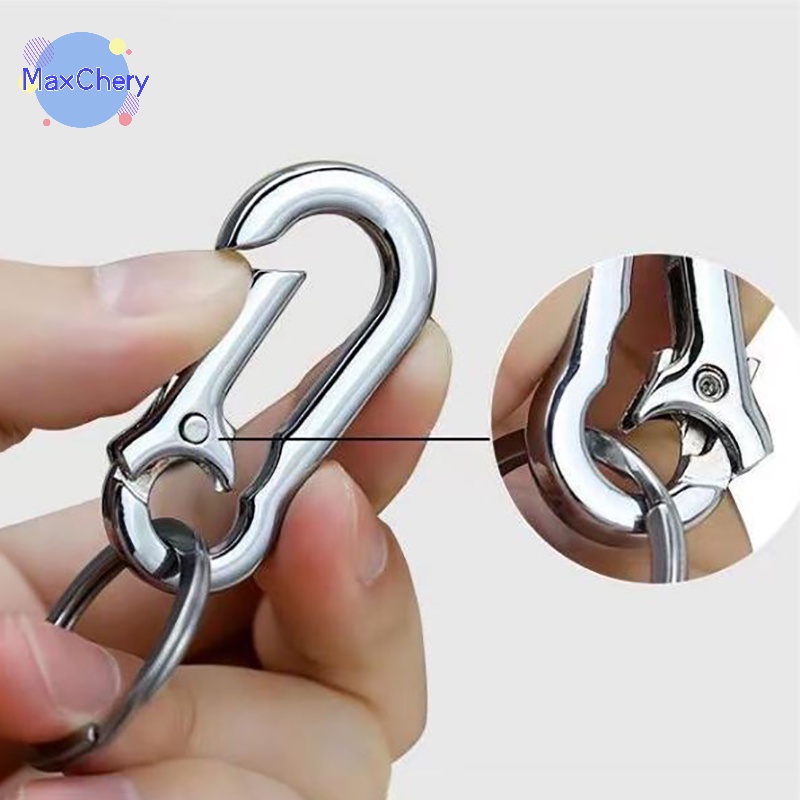 Móc Khóa Hình Móng Ngựa Bằng Thép Không Gỉ Chống Thất Lạc Dành Cho Nam Mới