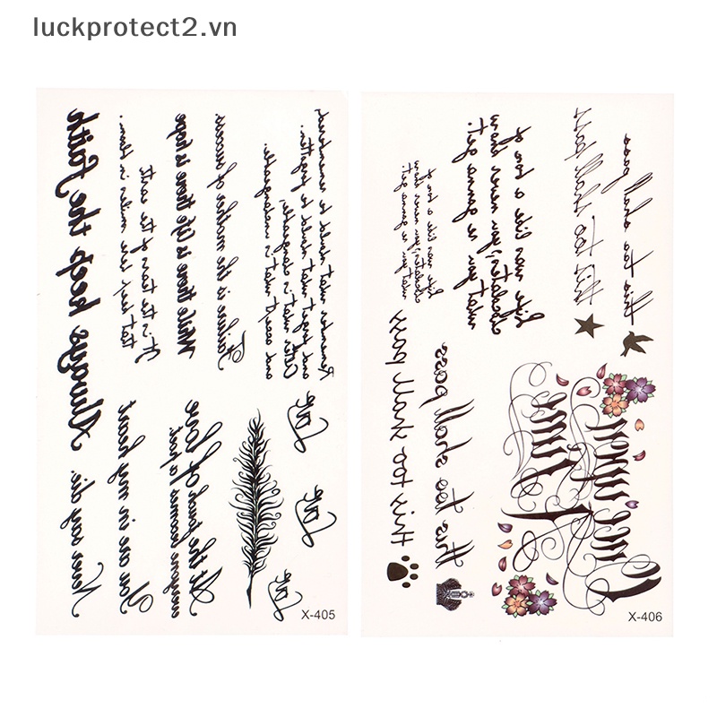 1 Hình Xăm Dán Tạm Thời Chống Thấm Nước Hình Chữ Cái Tiếng Anh Dành Cho Nữ Và Nam