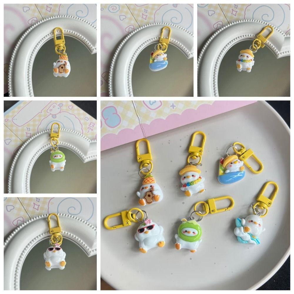 Giovanni Móc Chìa Khóa resin Hình Vịt Hoạt Hình Dễ Thương