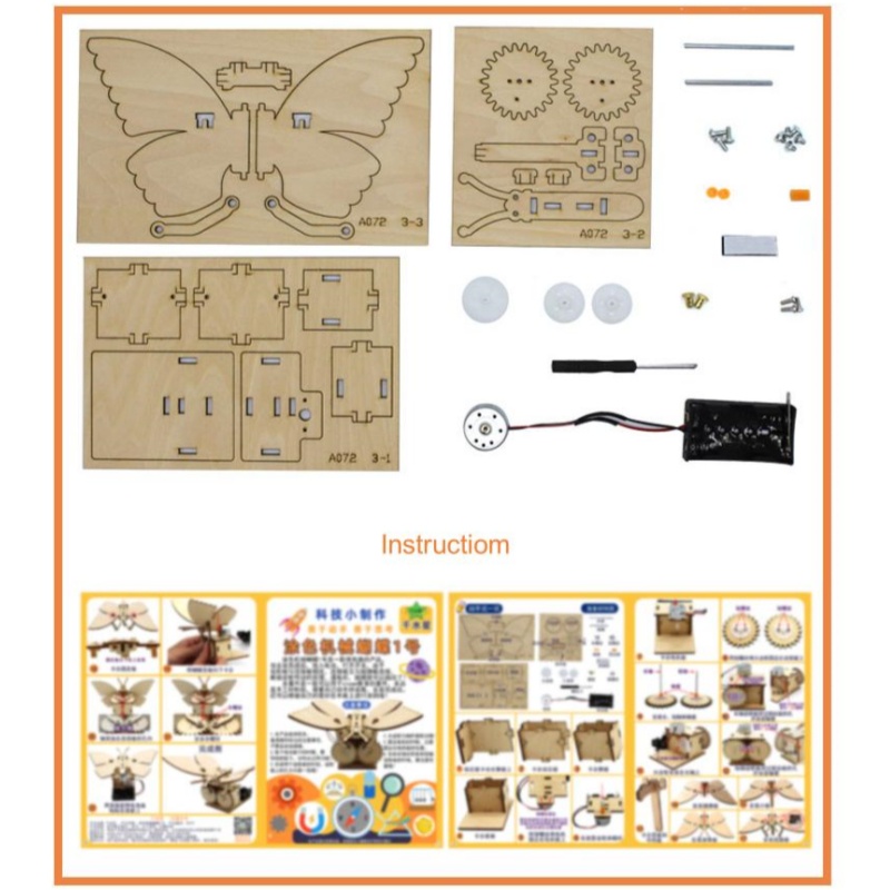 Đồ Chơi Lắp Ráp Hình Bướm 3d Bằng Gỗ Giáo Dục Sớm Cho Bé diy