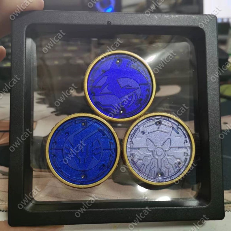 Tiền xu Set Shachi Unagi Tako Coins Core Medal  Mezool Kamen Rider OOO ShaUTa Combo Form Masked Rider OOO Fire Greeed-Aquatics System Coin Packed in Box Model Ankh