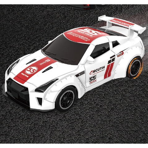 Xe Drift 1/24 GTR đẩy trớn tự Drift đánh lái dành cho bé trai, chất liệu nhựa ABS chống va đập