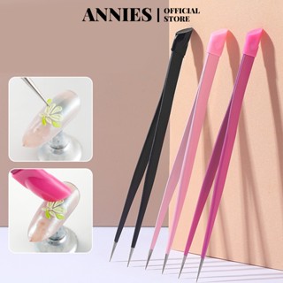 ANNIES Nhíp Hai Đầu Đa Chức Năng Cho Miếng Dán Móng Tay Chính Xác Và Dễ Dàng Với Thanh Áp Lực Silicon Dụng Cụ Làm Móng