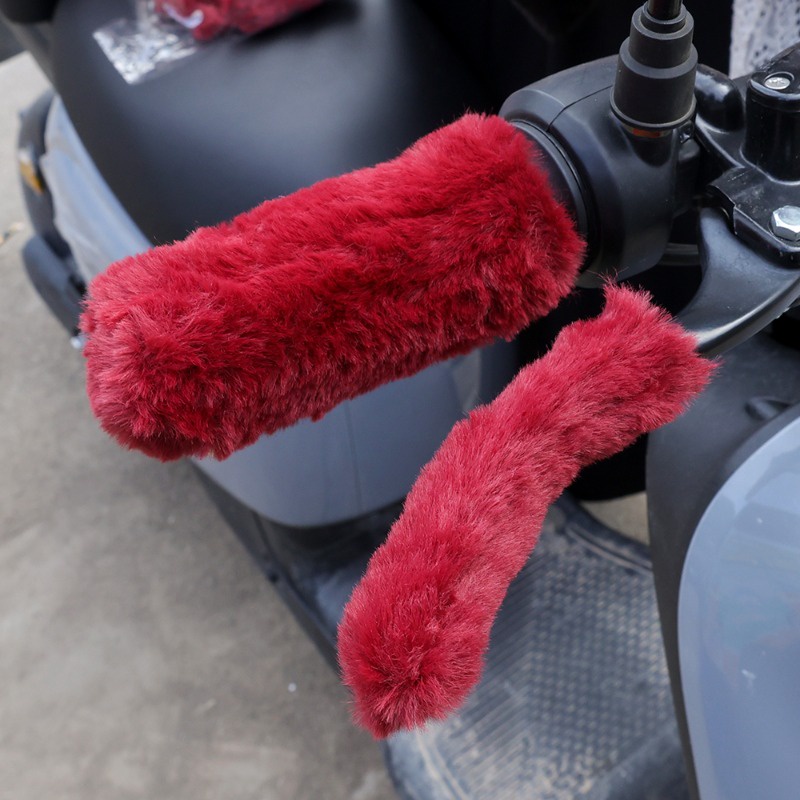 Bộ 4 Vỏ Bọc Tay Lái Xe Đạp / Xe Máy Bằng Vải Bông Mềm Mại Thoải Mái