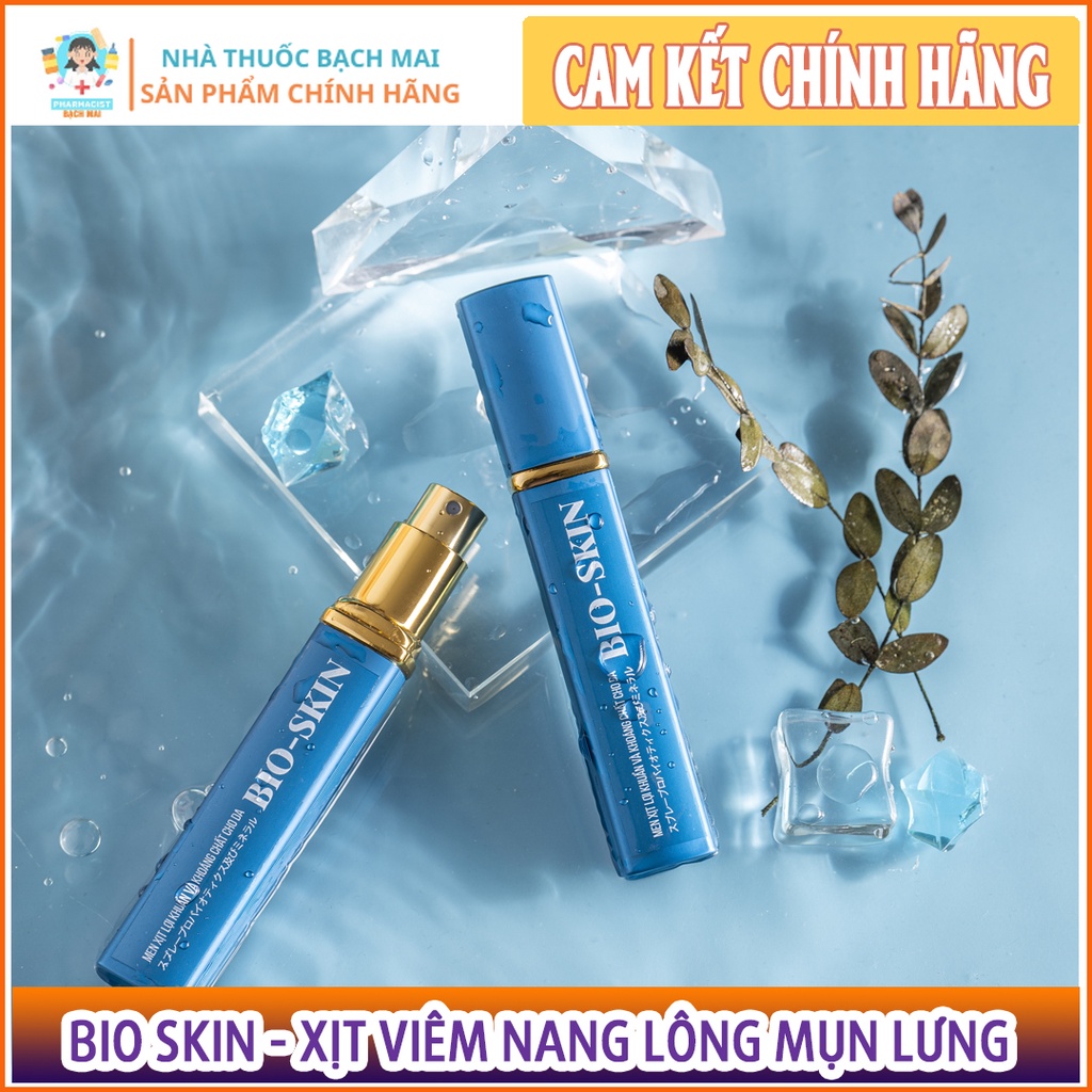 Xịt lợi khuẩn Bio Skin - Men xịt đánh bay mụn lưng, viêm nang lông tư Nhật Bản
