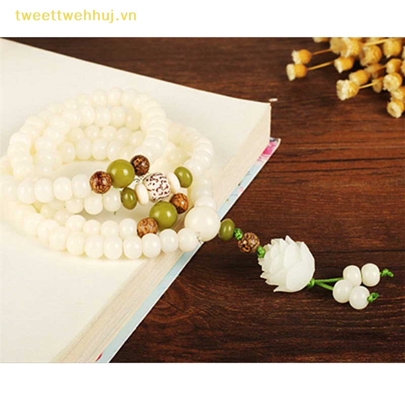 Tweehuj Vòng Tay Chuỗi Hạt Bồ Đề Màu Trắng Tự Nhiên vn