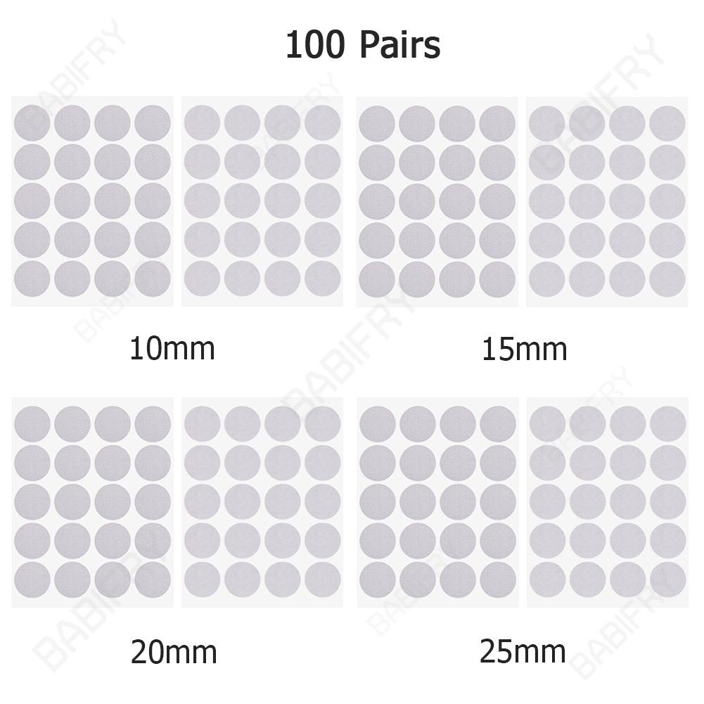 Bộ 100 Cặp Miếng Dán Móc Túi Xách Chấm Bi