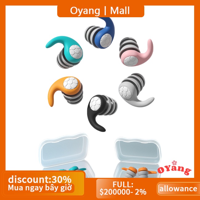 Oyang Nút Bịt Tai Bằng Silicon Chống Nước Thoải Mái Có Thể Tái Sử Dụng Dùng Khi Đi Bơi / Lướt Sóng / Ngủ